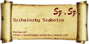 Szihelszky Szabolcs névjegykártya