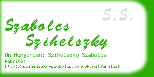 szabolcs szihelszky business card